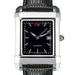 MIT Men's Black Quad Watch with Leather Strap