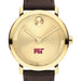 MIT Men's Movado BOLD Gold with Chocolate Leather Strap