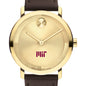 MIT Men's Movado BOLD Gold with Chocolate Leather Strap Shot #1