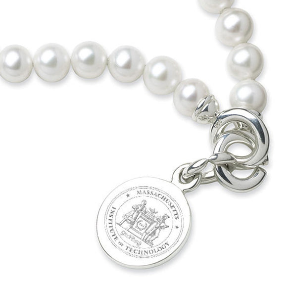 MIT Pearl Bracelet with Sterling Charm Shot #2
