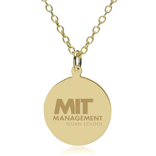 MIT Sloan 14K Gold Pendant & Chain Shot #1