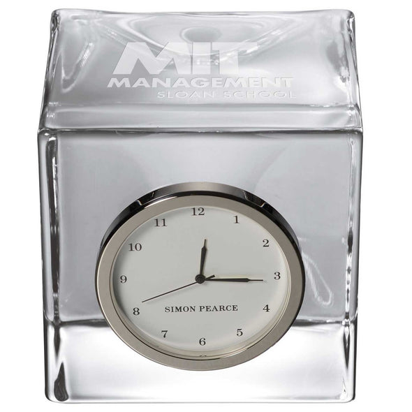 MIT Sloan Glass Desk Clock by Simon Pearce Shot #2