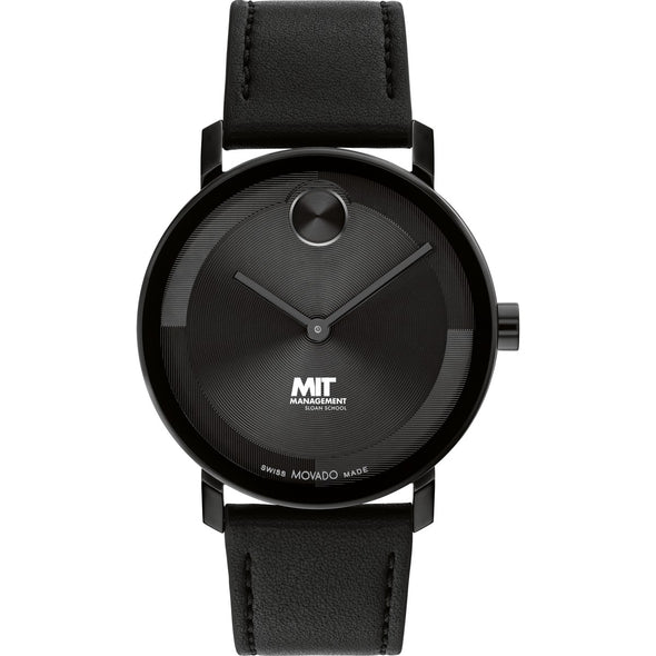 MIT Sloan School of Management Men&#39;s Movado BOLD with Black Leather Strap Shot #2