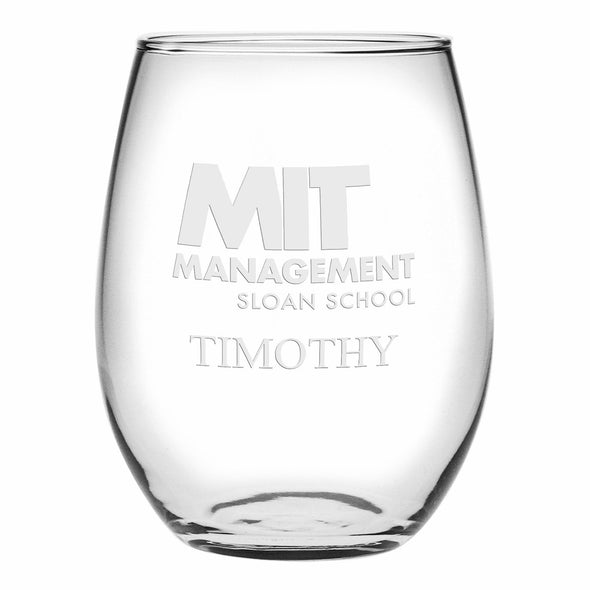 MIT Sloan Stemless Wine Glasses Made in the USA - Set of 2 Shot #1