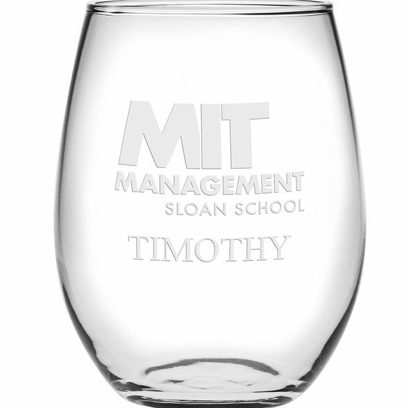 MIT Sloan Stemless Wine Glasses Made in the USA - Set of 4 Shot #2