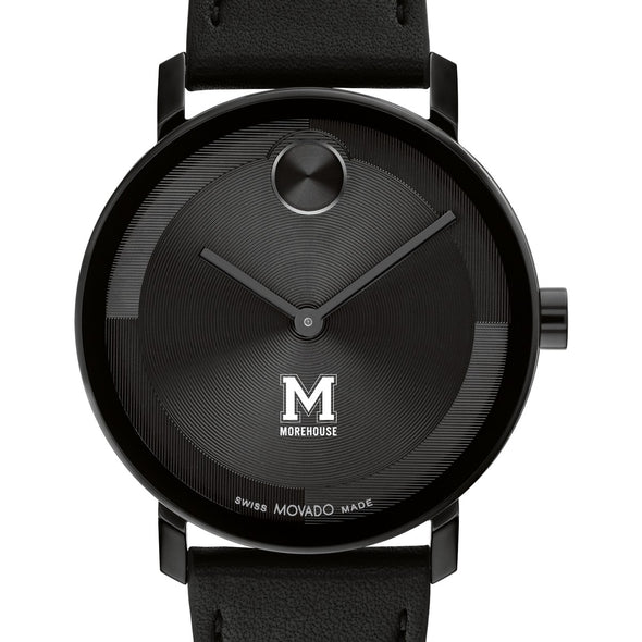 Morehouse College Men's Movado BOLD with Black Leather Strap Shot #1