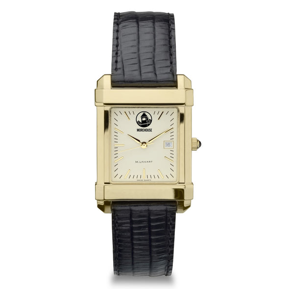 Morehouse Men&#39;s Gold Quad with Leather Strap Shot #2
