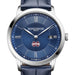 MS State Men's Baume et Mercier 40mm Classima Quartz Watch with Blue Dial & Dark Blue Leather Strap