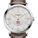 MS State Men's Baume et Mercier 40mm Classima Quartz Watch with Silver Dial & Dark Brown Leather Strap