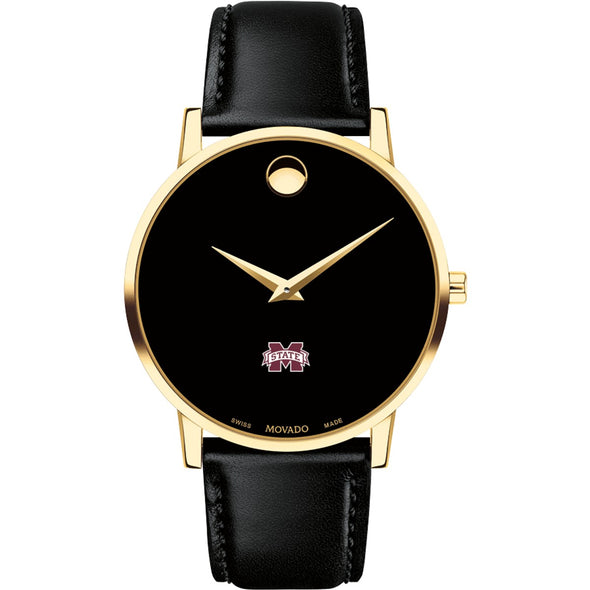 MS State Men&#39;s Movado Gold Museum Classic Leather Shot #2