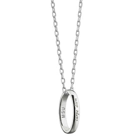 MS State Monica Rich Kosann "Carpe Diem" Poesy Ring Necklace in Silver Shot #1