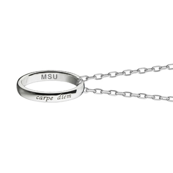MS State Monica Rich Kosann "Carpe Diem" Poesy Ring Necklace in Silver Shot #3