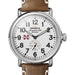 MS State Shinola Watch, The Runwell 41 mm White Dial