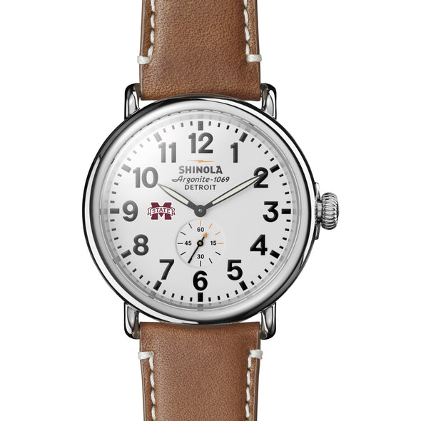 MS State Shinola Watch, The Runwell 47 mm White Dial Shot #2