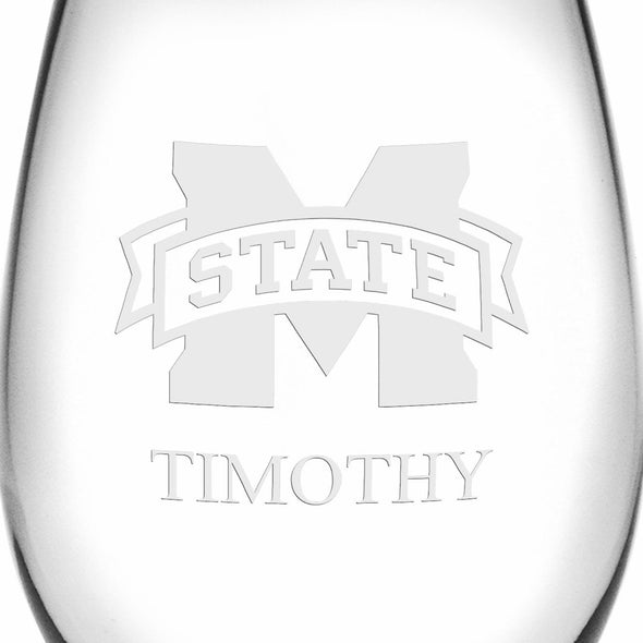 MS State Stemless Wine Glasses Made in the USA Shot #3
