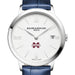 MS State Women's Baume et Mercier 36.5mm Classima Watch with White Dial & Blue Leather Strap