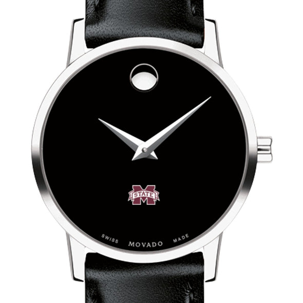 MS State Women's Movado Museum with Leather Strap Shot #1