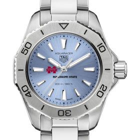 MS State Women&#39;s TAG Heuer Steel Aquaracer with Blue Sunray Dial Shot #1