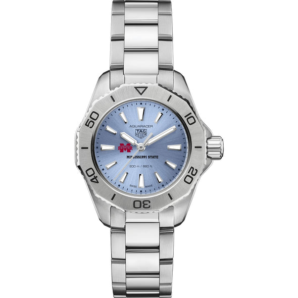 MS State Women&#39;s TAG Heuer Steel Aquaracer with Blue Sunray Dial Shot #2