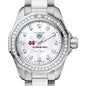 MS State Women's TAG Heuer Steel Aquaracer with Diamond Dial & Bezel Shot #1