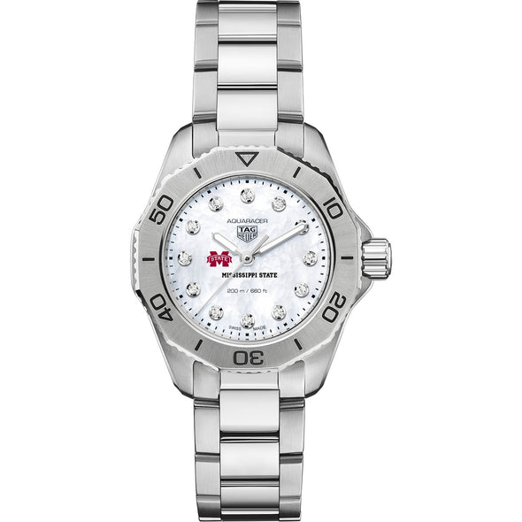 MS State Women&#39;s TAG Heuer Steel Aquaracer with Diamond Dial Shot #2