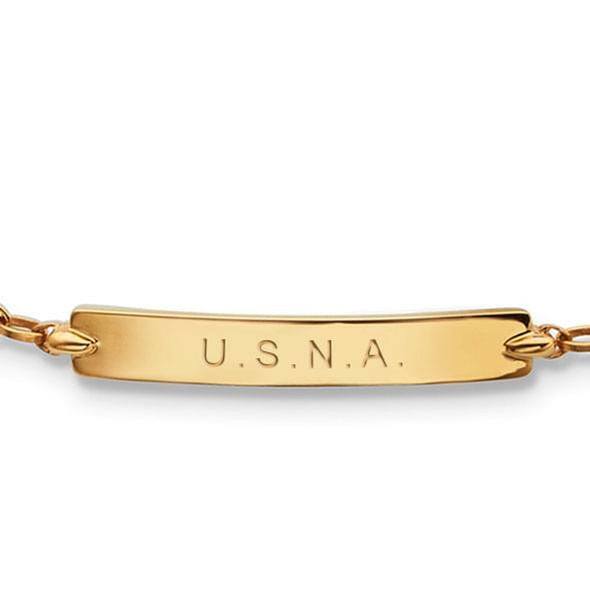 Naval Academy Monica Rich Kosann Petite Poesy Bracelet in Gold Shot #2