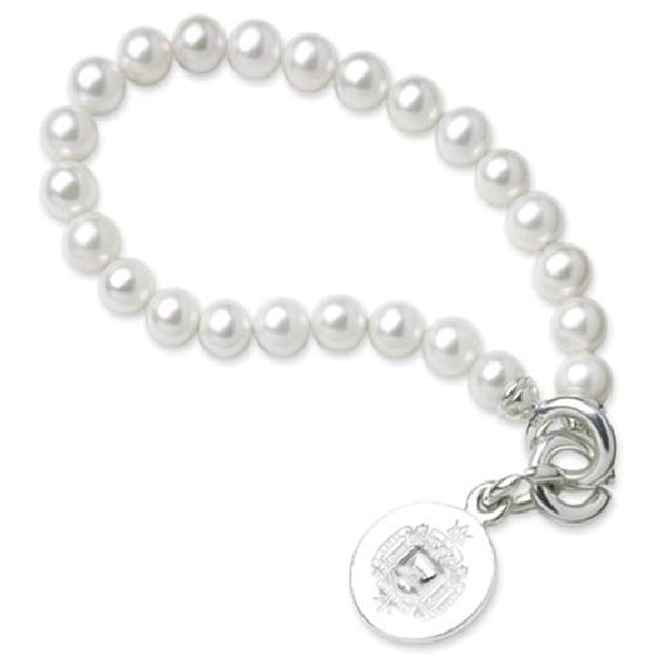 Naval Academy Pearl Bracelet with Sterling Silver Charm Shot #1