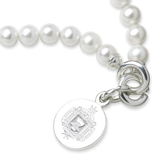 Naval Academy Pearl Bracelet with Sterling Silver Charm Shot #2