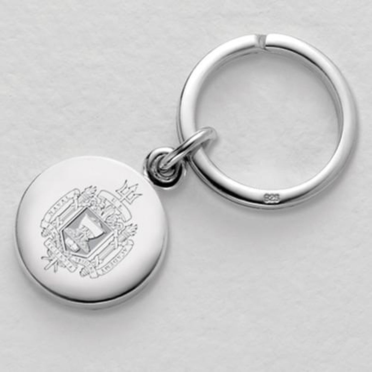 USNA Sterling Silver Insignia Key Ring | M.LaHart & Co.