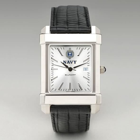 Navy Men's Collegiate Watch with Leather Strap Shot #2