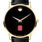 NC State Men's Movado Gold Museum Classic Leather Shot #1