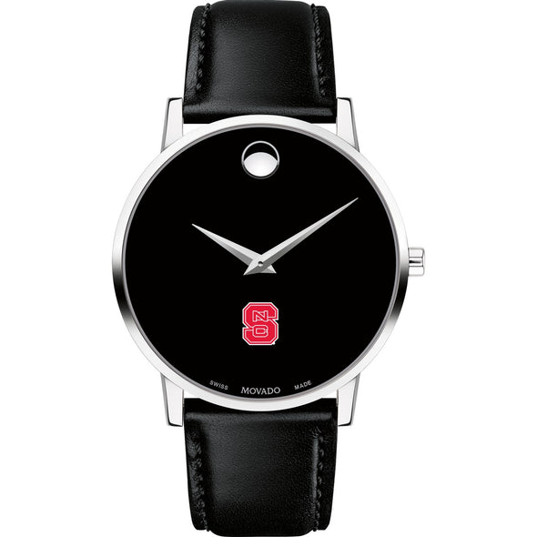 NC State Men's Movado Museum with Leather Strap Shot #2