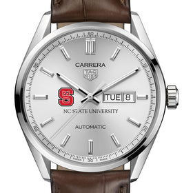 NC State Men&#39;s TAG Heuer Automatic Day/Date Carrera with Silver Dial Shot #1