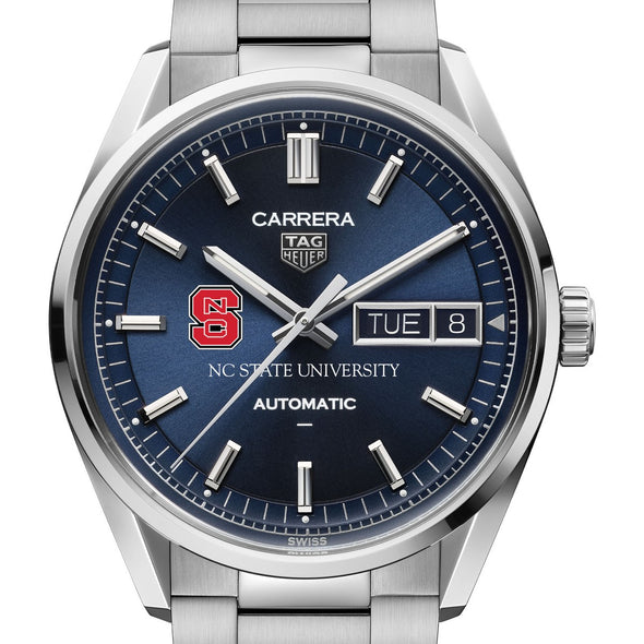 NC State Men's TAG Heuer Carrera Day-Date with Blue Dial Shot #1