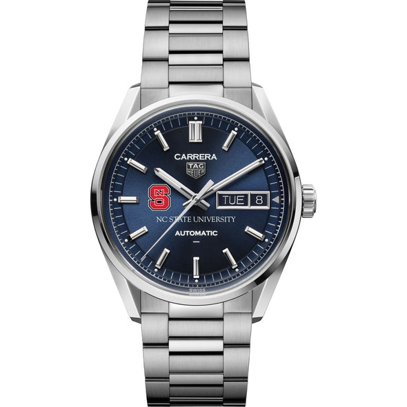 NC State Men's TAG Heuer Carrera Day-Date with Blue Dial Shot #2