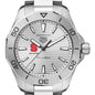 NC State Men's TAG Heuer Steel Aquaracer with Silver Dial Shot #1