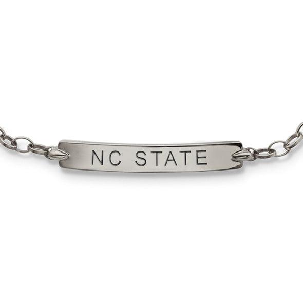 NC State Monica Rich Kosann Petite Poesy Bracelet in Silver Shot #2