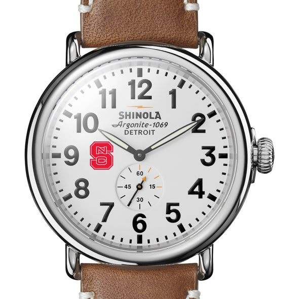 NC State Shinola Watch, The Runwell 47 mm White Dial Shot #1