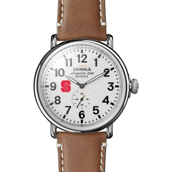 NC State Shinola Watch, The Runwell 47 mm White Dial Shot #2