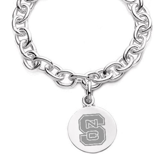 NC State Sterling Silver Charm Bracelet Shot #2