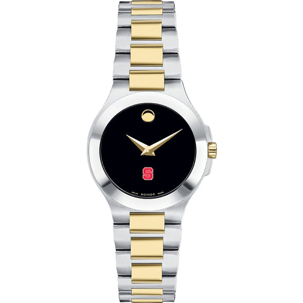 NC State Women&#39;s Movado Collection Two-Tone Watch with Black Dial Shot #2