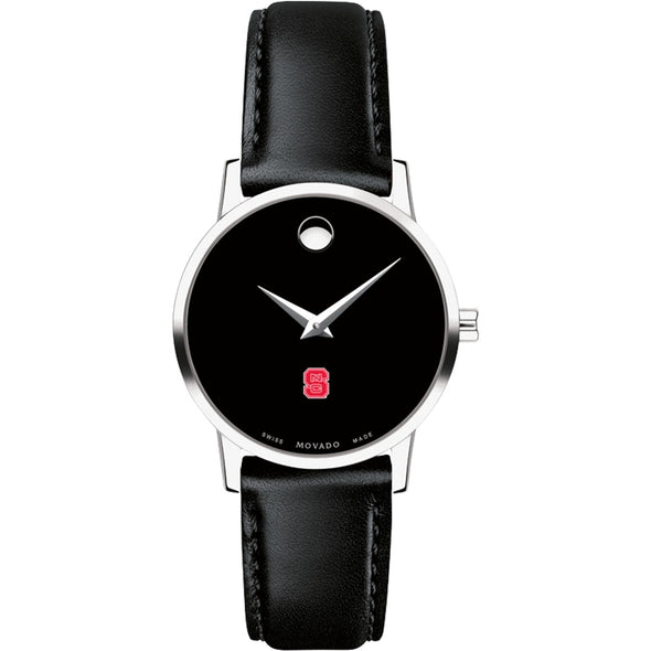 NC State Women&#39;s Movado Museum with Leather Strap Shot #2