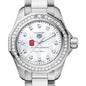 NC State Women's TAG Heuer Steel Aquaracer with Diamond Dial & Bezel Shot #1