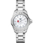 NC State Women's TAG Heuer Steel Aquaracer with Diamond Dial & Bezel Shot #2