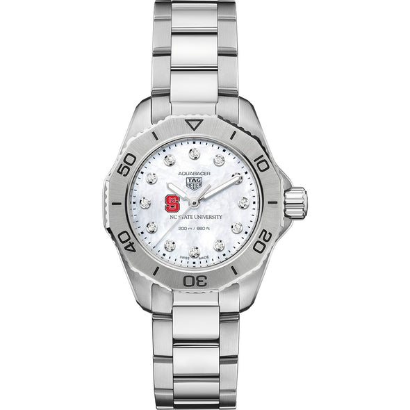 NC State Women&#39;s TAG Heuer Steel Aquaracer with Diamond Dial Shot #2