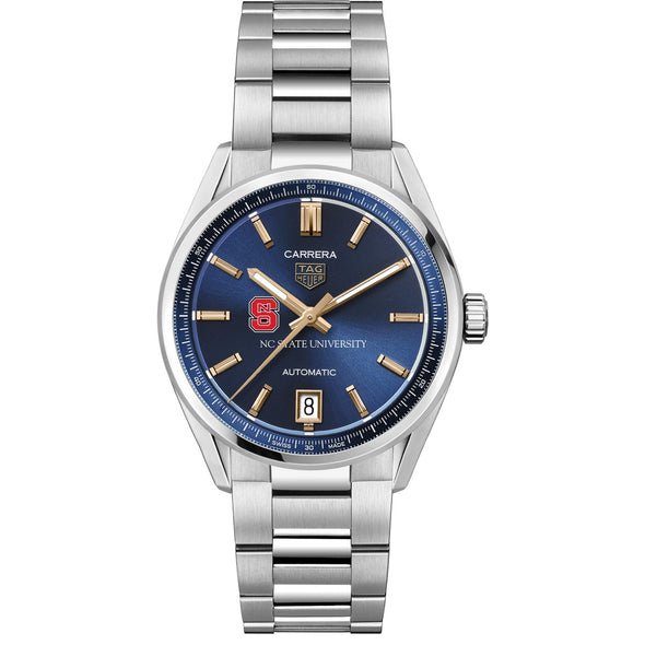NC State Women's TAG Heuer Steel Carrera Automatic with Blue Dial Shot #2