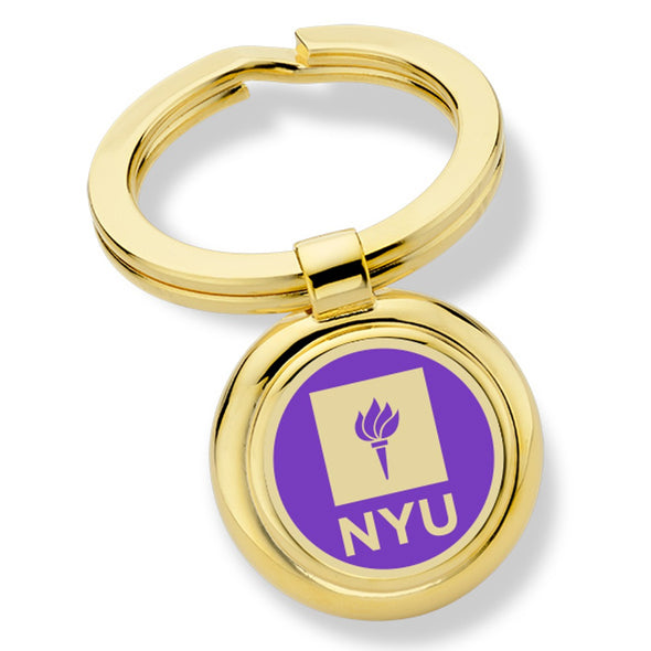 New York University Enamel Key Ring Shot #1