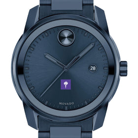 New York University Men&#39;s Movado BOLD Blue Ion with Date Window Shot #1
