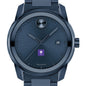 New York University Men's Movado BOLD Blue Ion with Date Window Shot #1