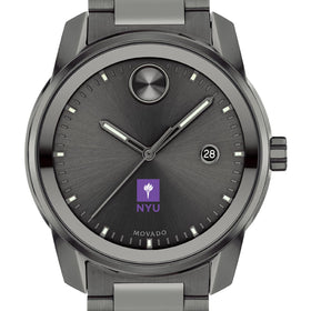 New York University Men's Movado BOLD Gunmetal Grey with Date Window Shot #1